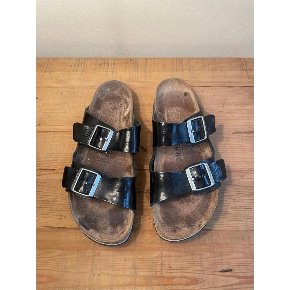 Birkenstock Arizona Sandals – Black Patent Leather (Size 41)